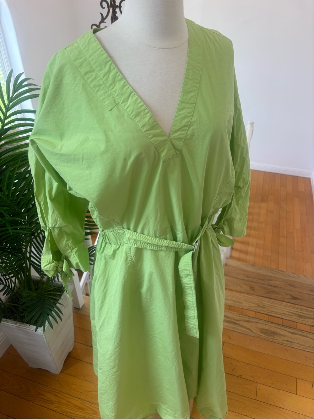 3.1 Phillip Lim Poplin V Neck Midi Dress, Size: 14 - Picture 7 of 13